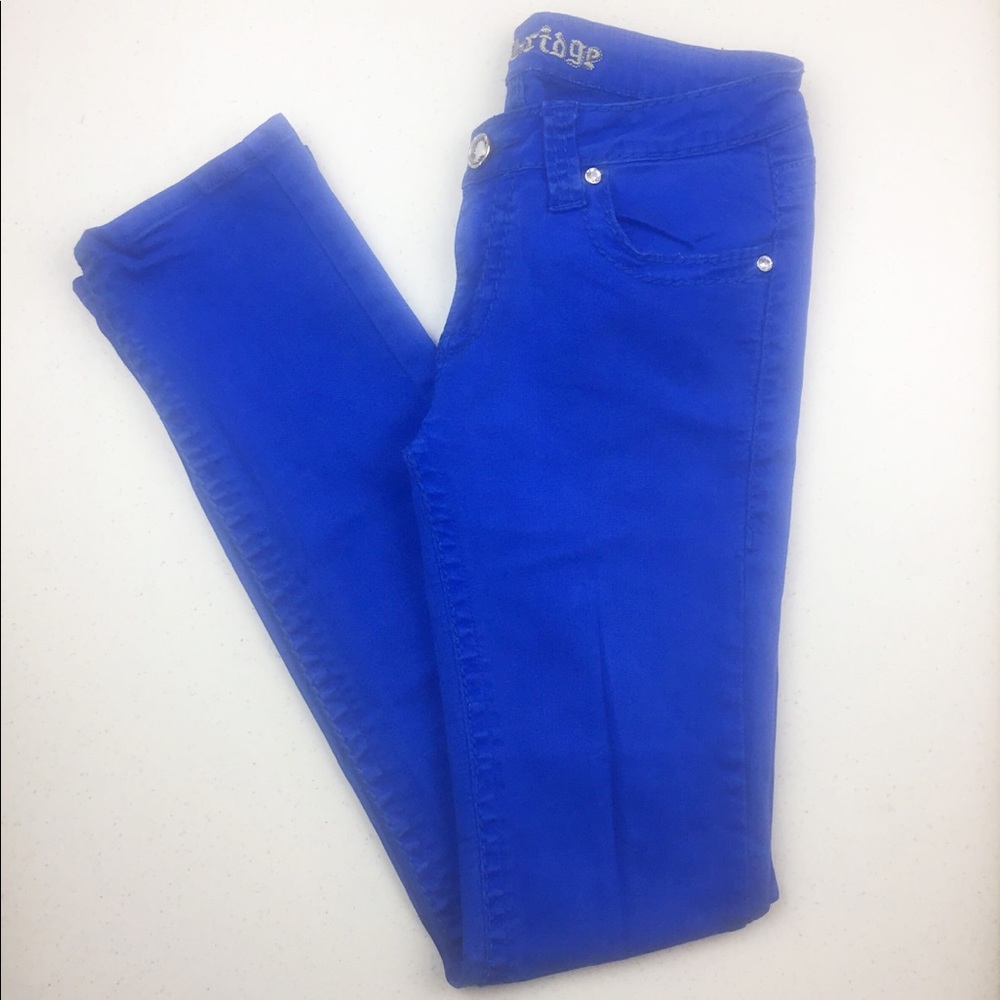 Arden B Cambridge Low Rise Skinny Jean Cobalt Blue